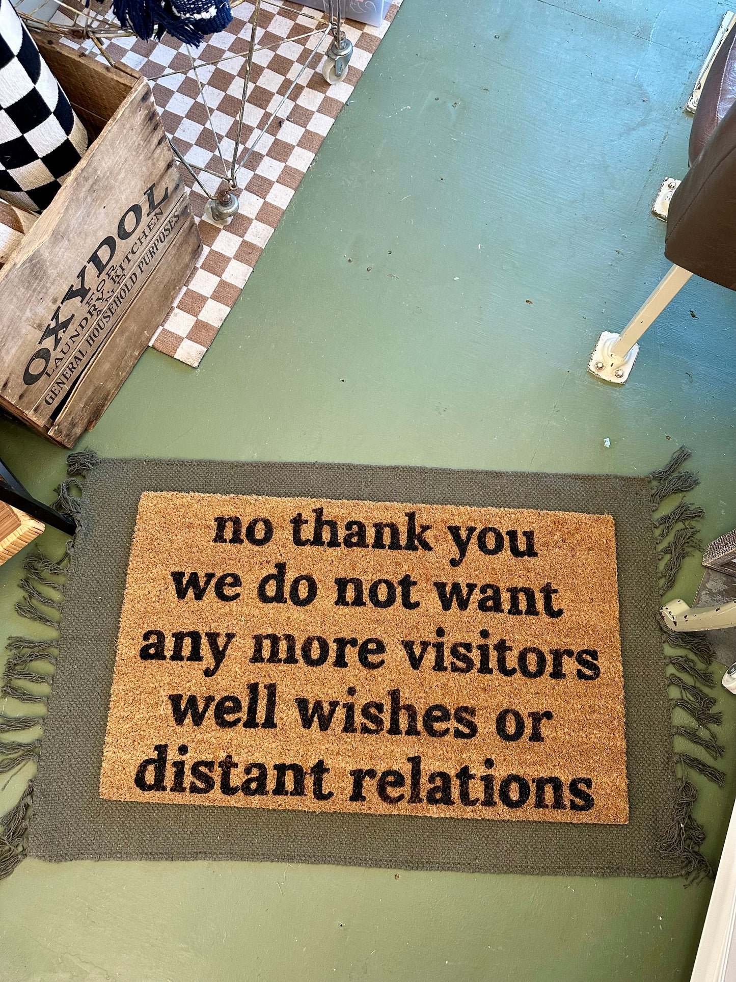 Funny No Thank You Doormat