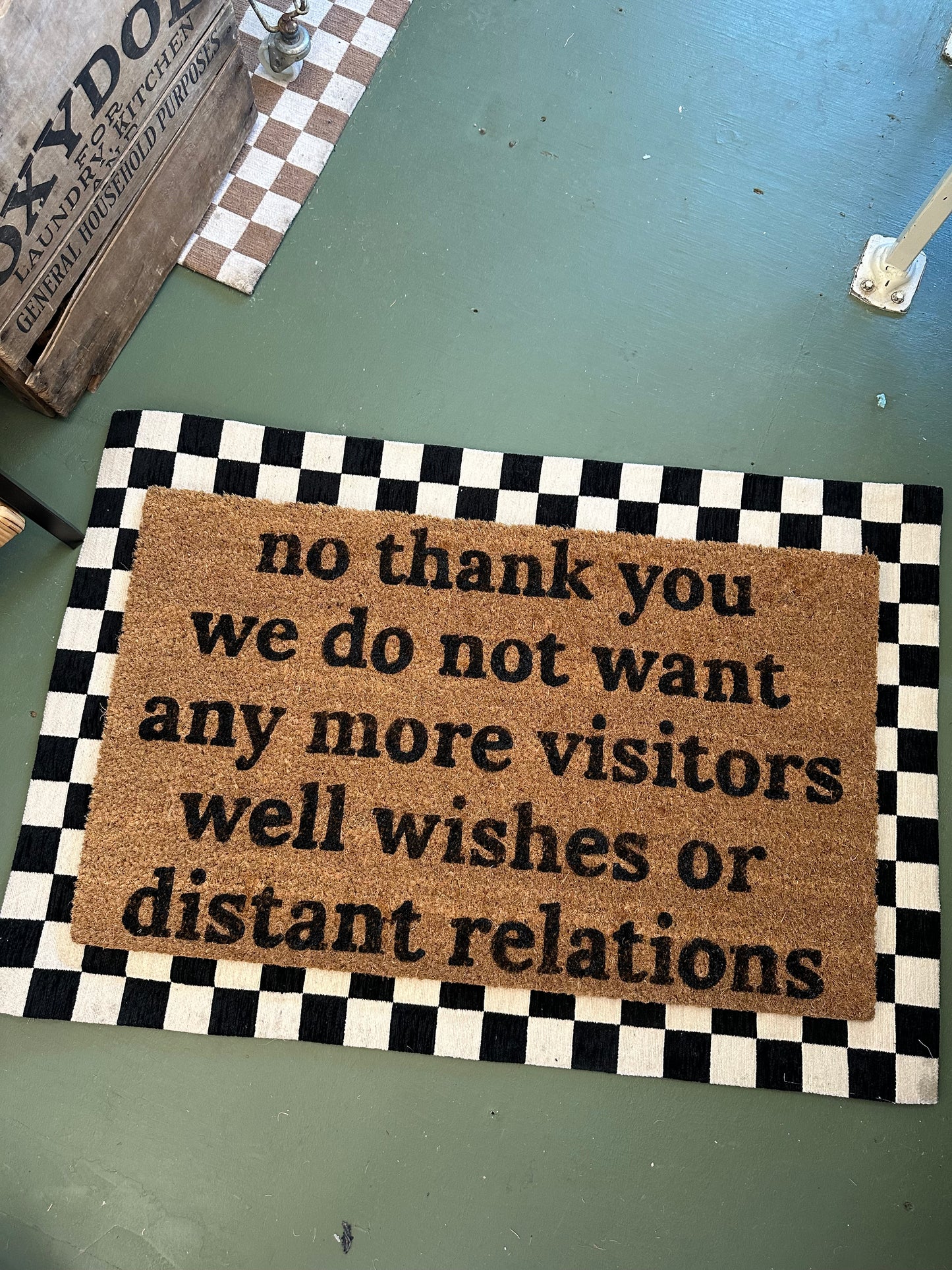 Funny No Thank You Doormat