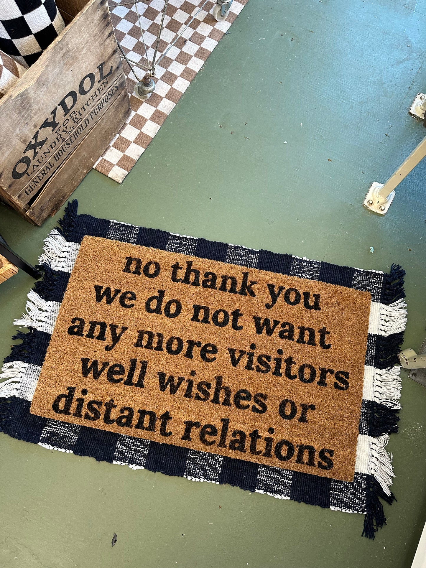 Funny No Thank You Doormat
