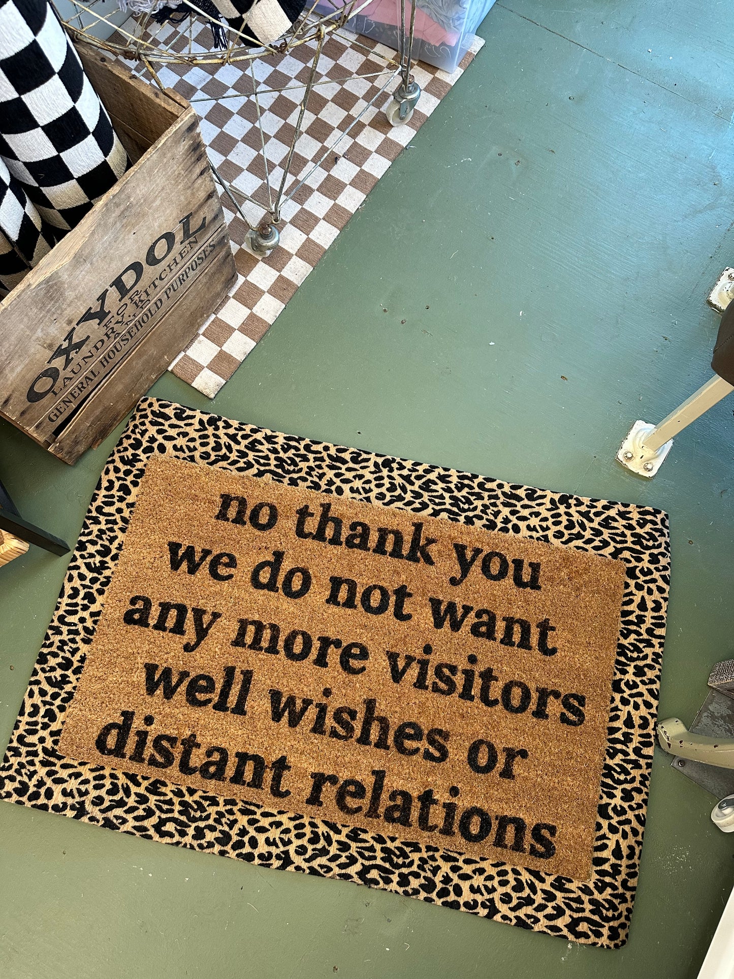 Funny No Thank You Doormat
