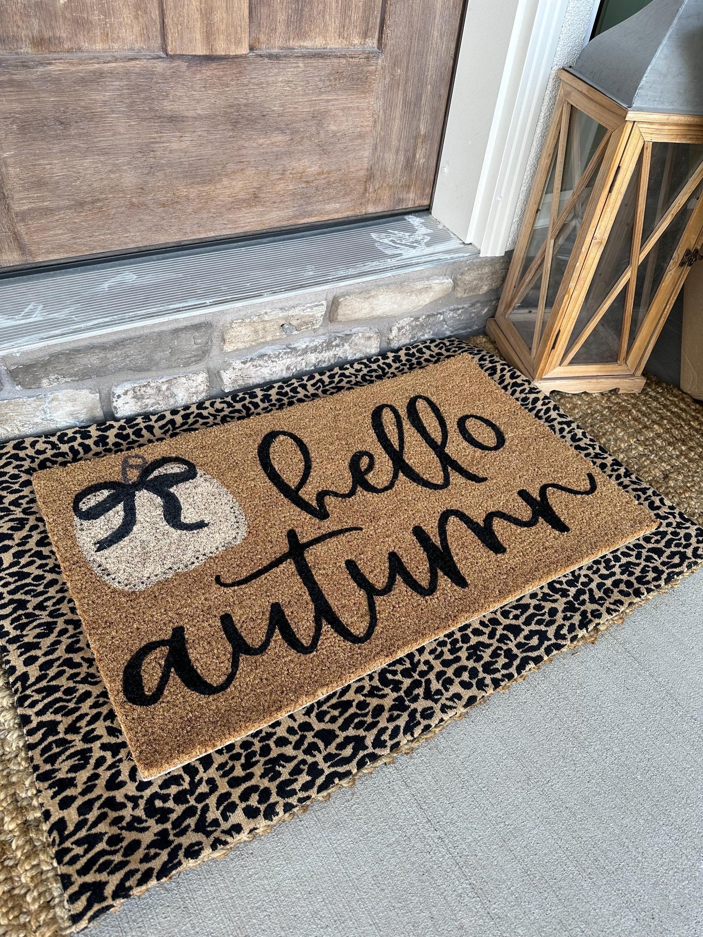 Doormat | Hello Autumn | Coquette Bow | Hello Fall Rug | Fall Porch Decor