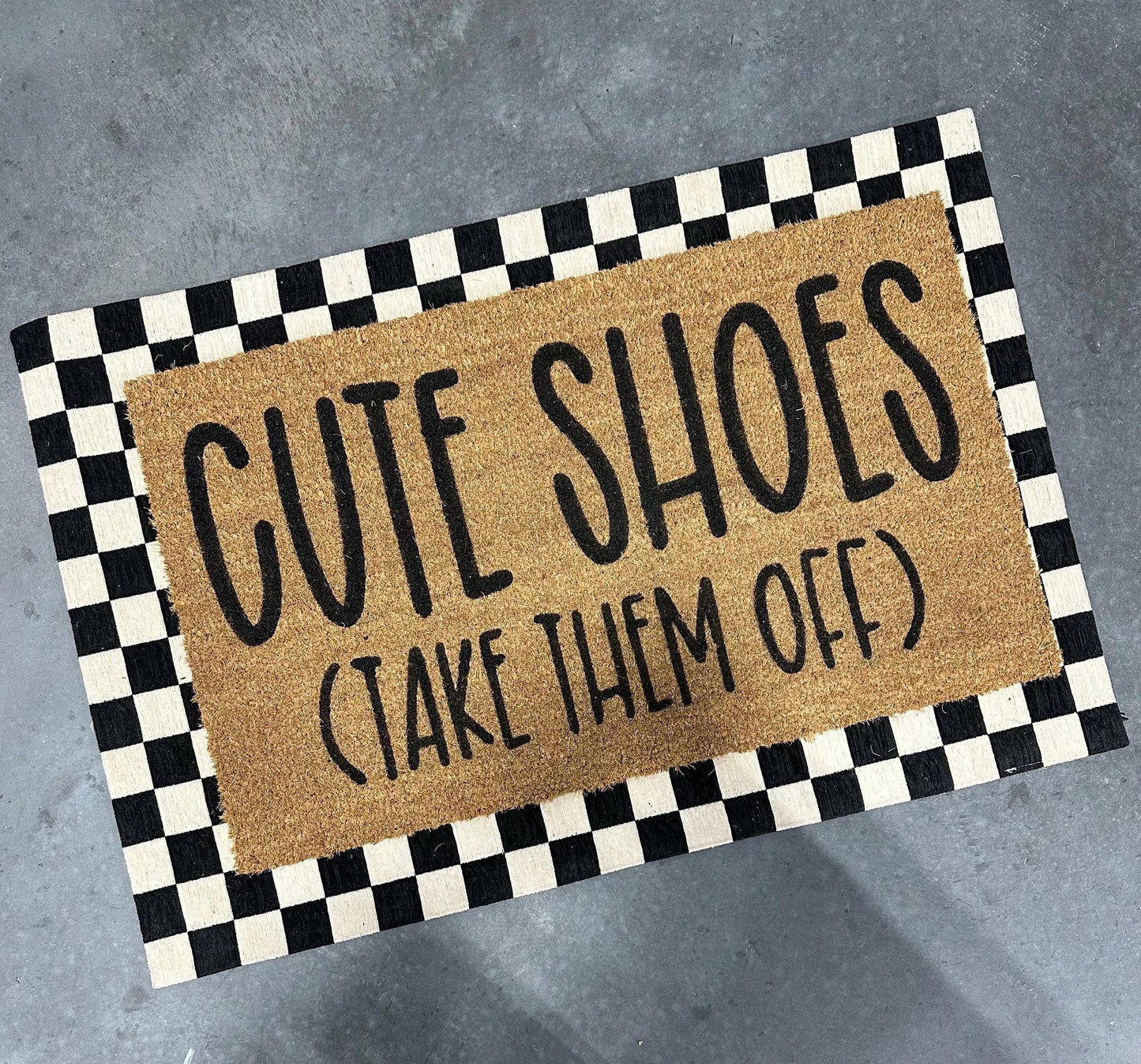 Cute Shoes Take Them Off Doormat | Shoes Off Mat | New House Doormat | Housewarming Gift | Porch Gift | Home Gift