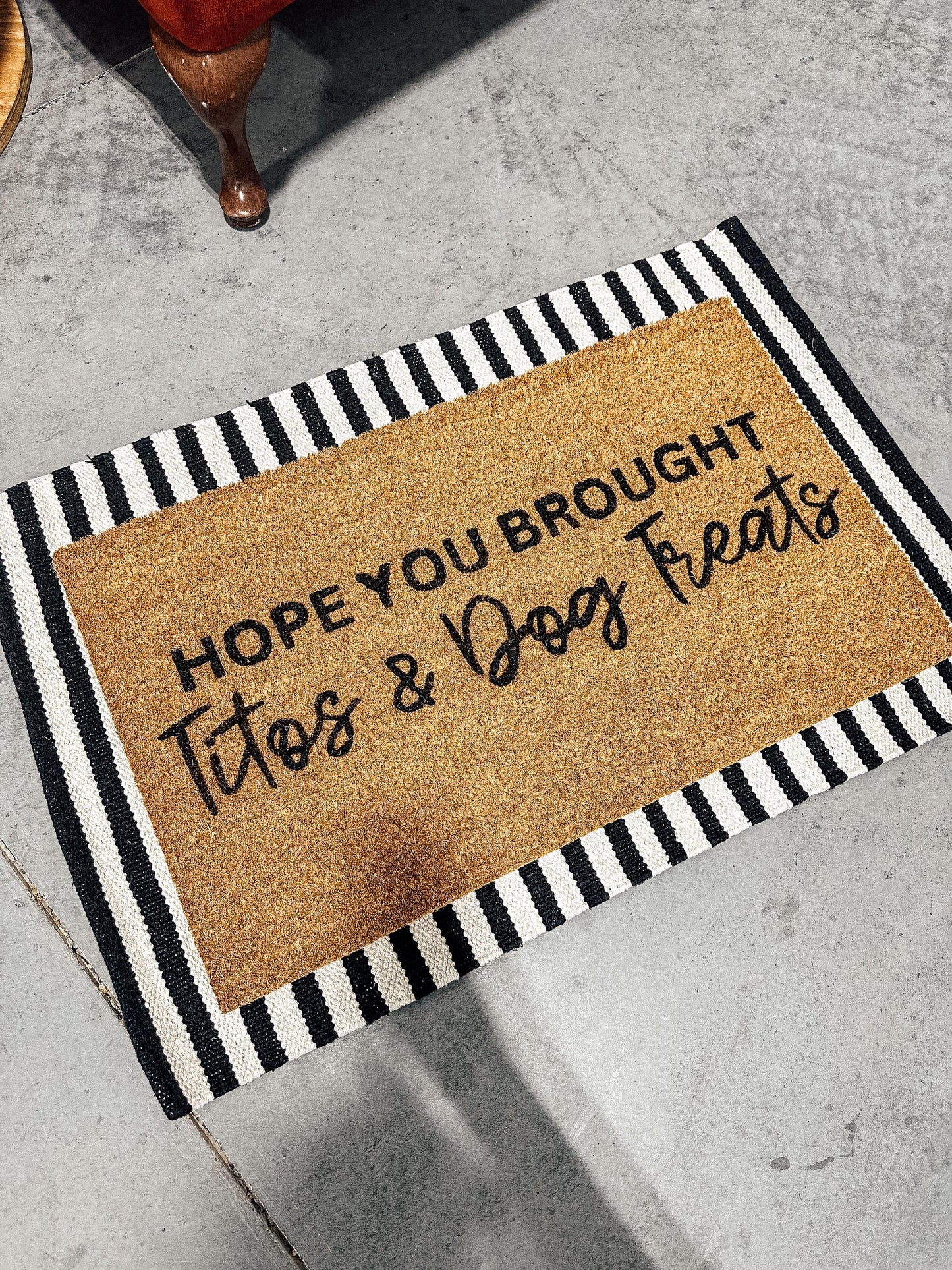 Titos and Dog Treats Doormat | 18X30 Custom Doormat