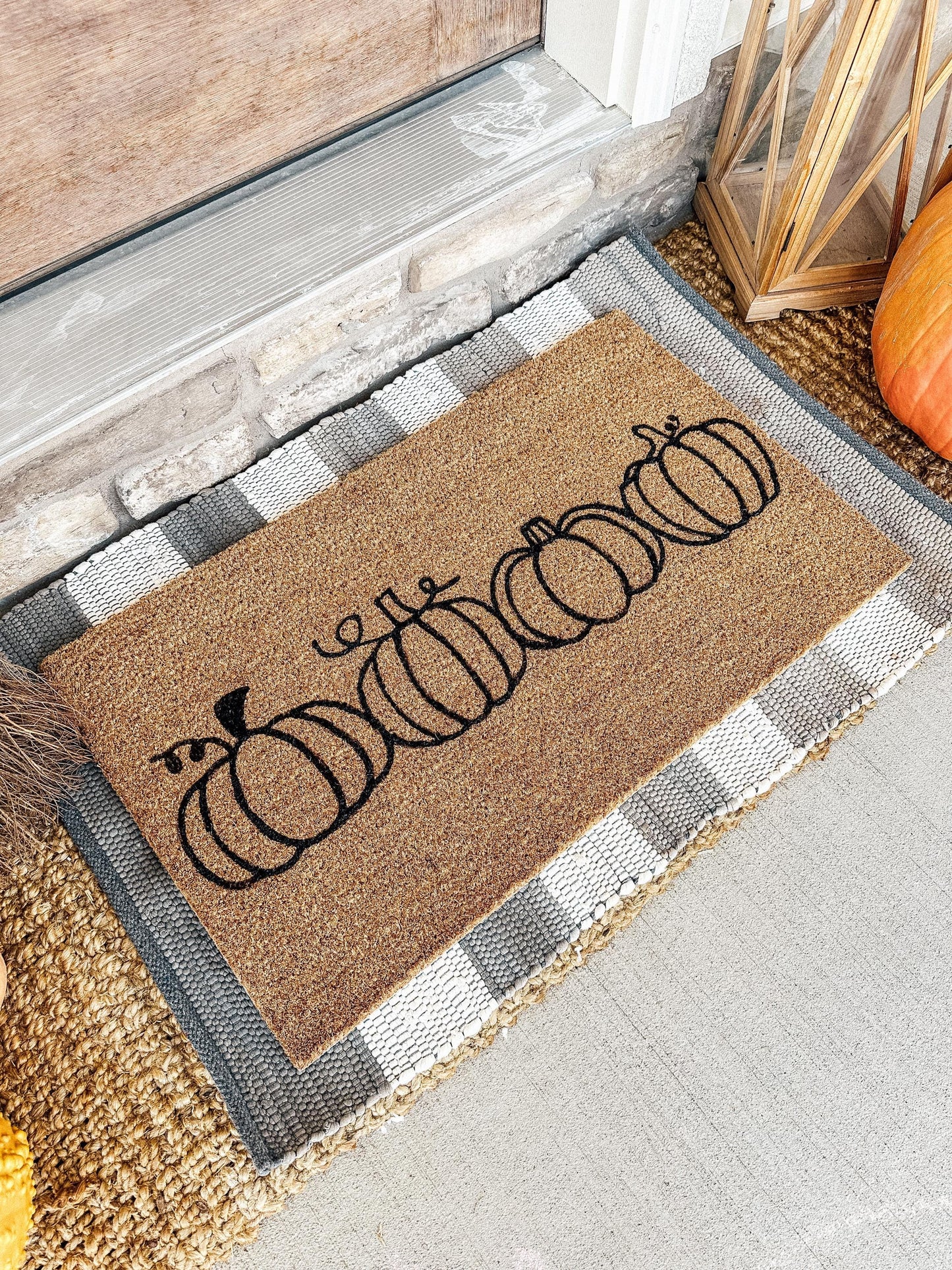 Thanksgiving Doormat | Thanksgiving Welcome Mat | Pumpkin Decor | Thanksgiving Rug | Thanksgiving Porch Decor | Porch Gift | Home Gift