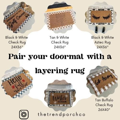 Cute Sunflower Door Mat | Welcome Mat | House warming gift | Rug | Porch Gift | Home Gift for friend | Sister In Law Gift