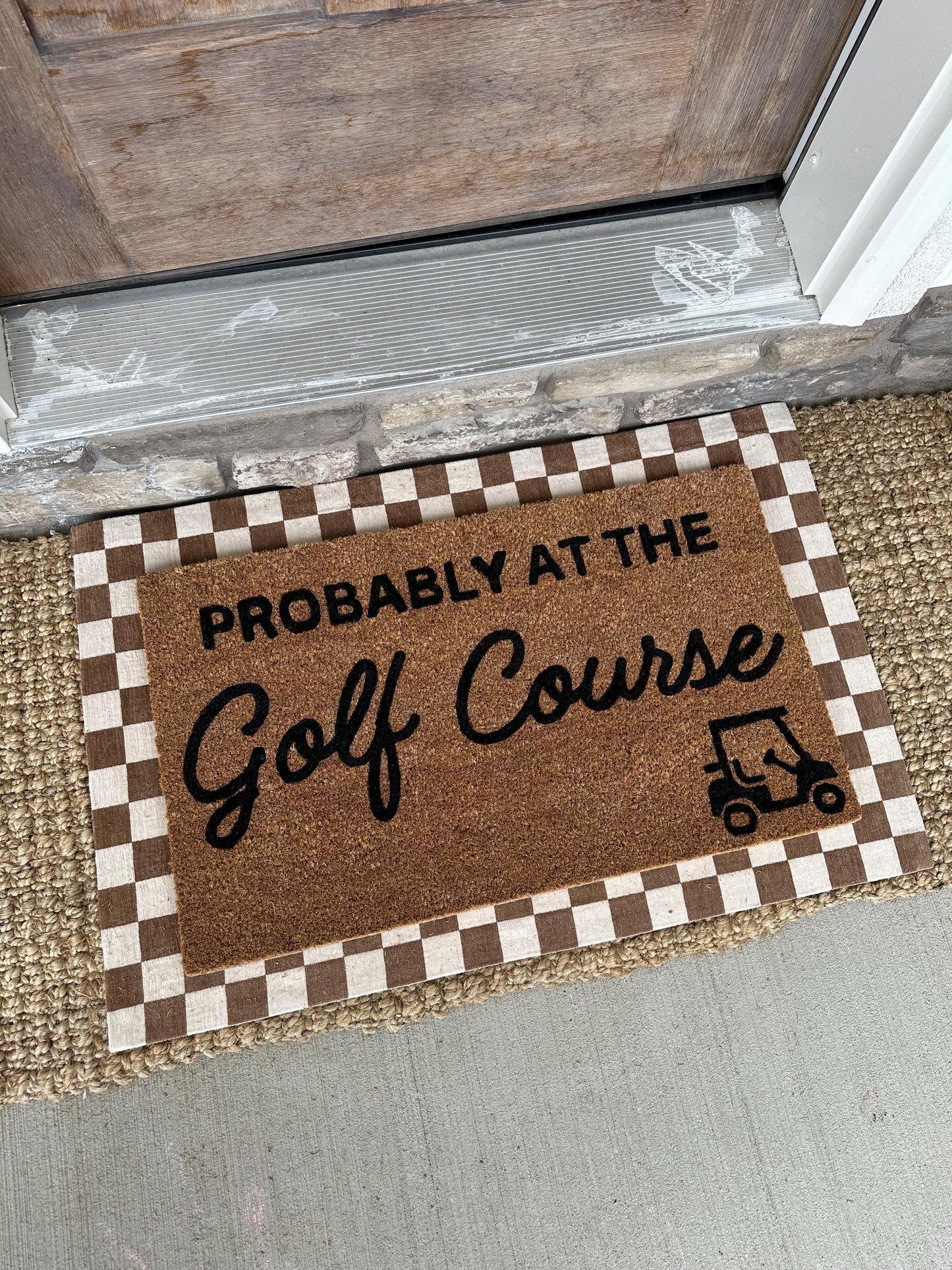 Probably At The Golf Course Doormat | Golf Doormat | Golf Rug | Golf Home | Golf Gift | Dad Golf Gift | Brother Golf Gift | Golf Decor