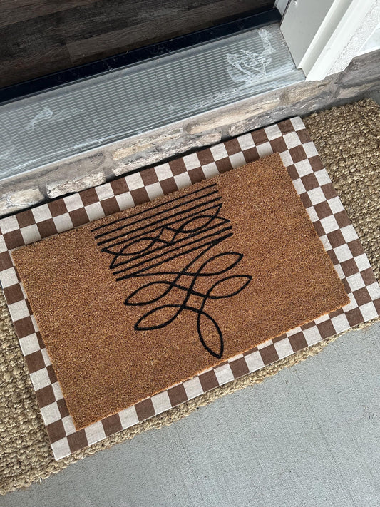 Boot Stitch Pattern Rug | Western Doormat | Western Home Decor | Western Porch Decor