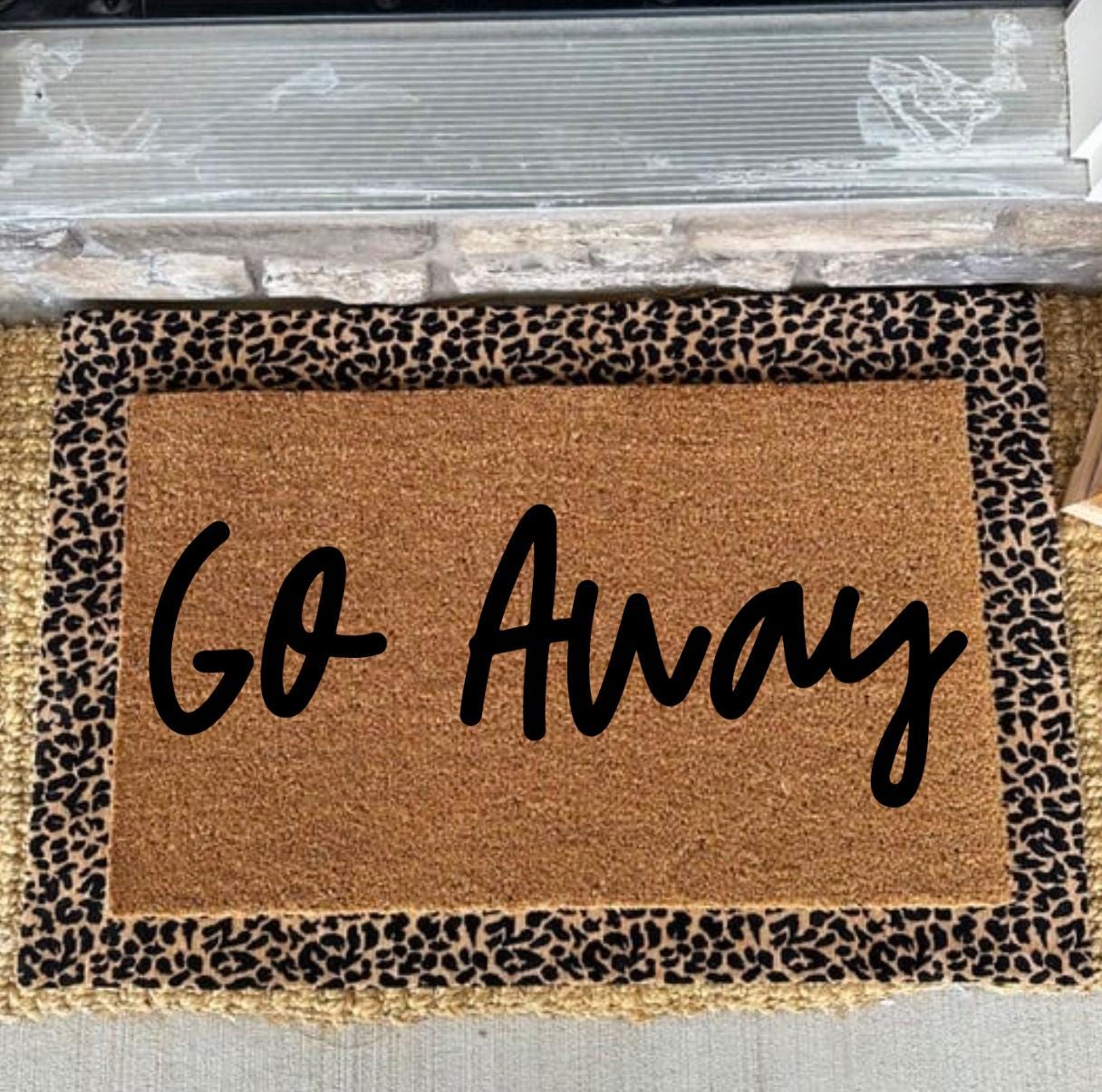 Go Away Doormat | Custom Doormat | 18X30 Coir Rug