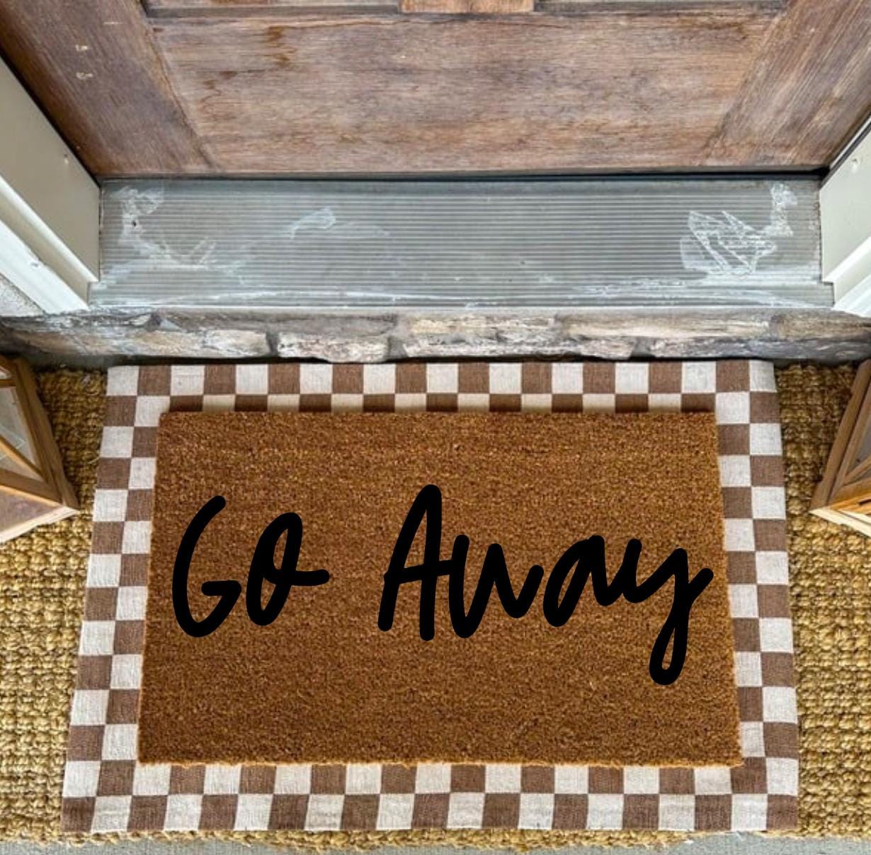 Go Away Doormat | Custom Doormat | 18X30 Coir Rug