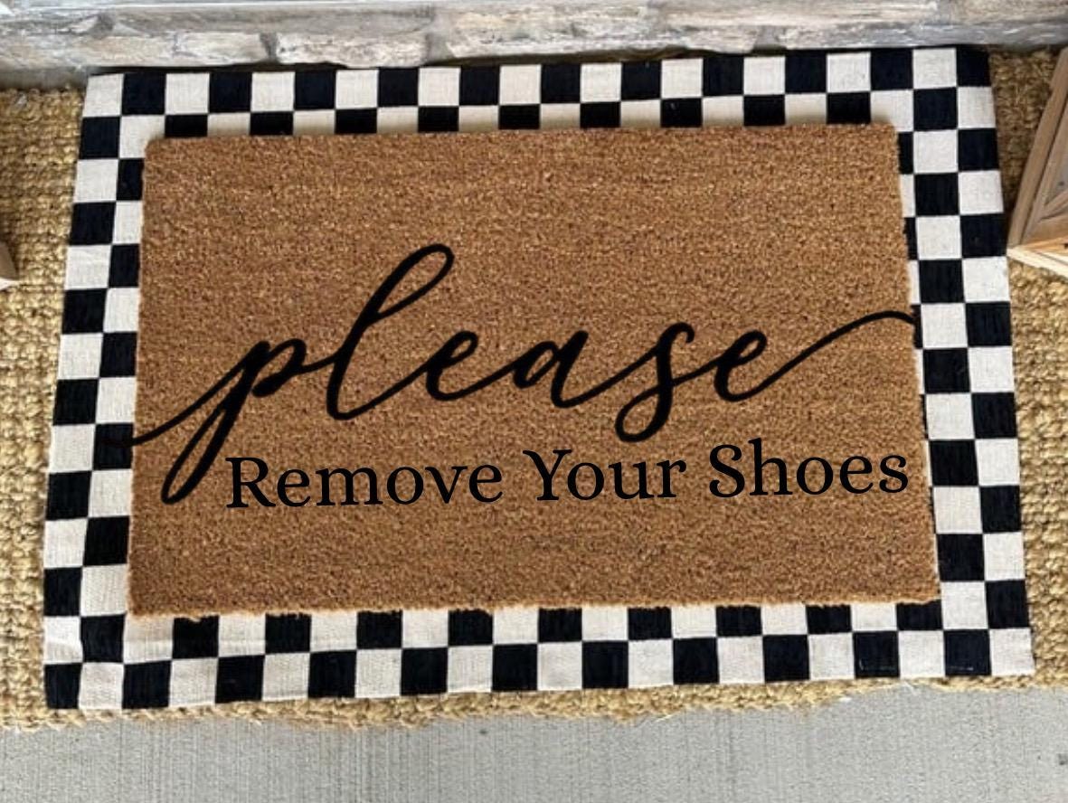 Doormat | Please Remove Your Shoes | Welcome Mat | House warming gift | Rug | Porch Gift | Home Gift