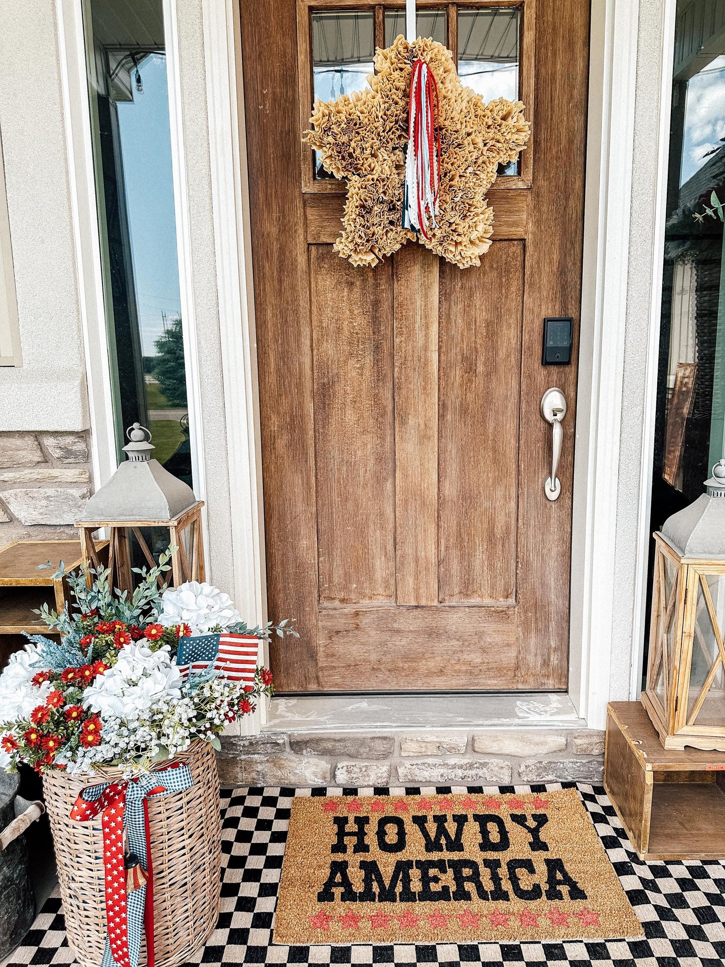 Howdy America | Western Doormat | Western Home Decor | Western Porch Decor