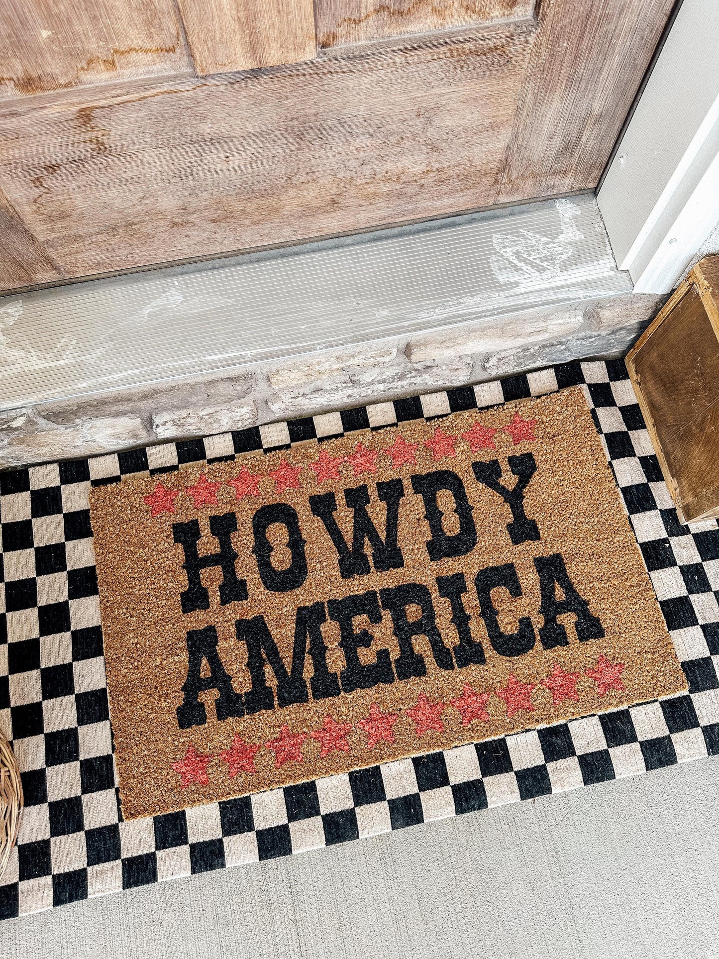 Howdy America | Western Doormat | Western Home Decor | Western Porch Decor