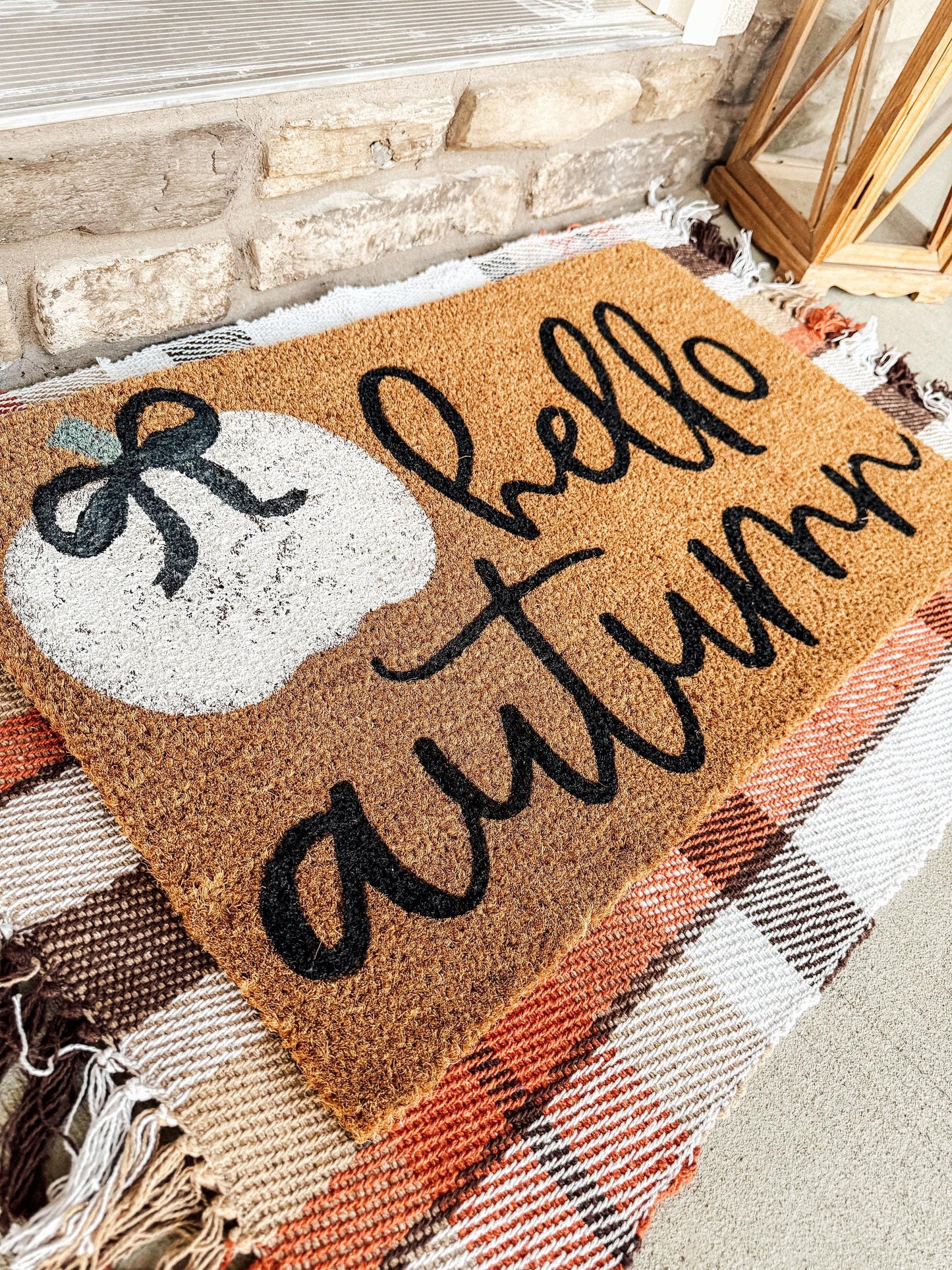 Doormat | Hello Autumn | Coquette Bow | Hello Fall Rug | Fall Porch Decor