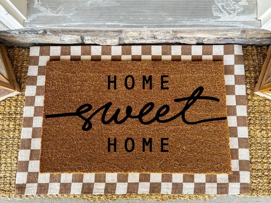 Home Sweet Home Doormat | Welcome Mat | House warming gift | Rug