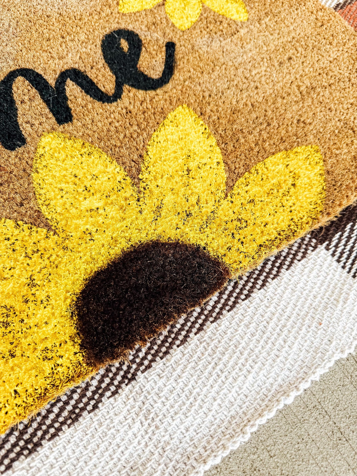 Cute Sunflower Door Mat | Welcome Mat | House warming gift | Rug | Porch Gift | Home Gift for friend | Sister In Law Gift