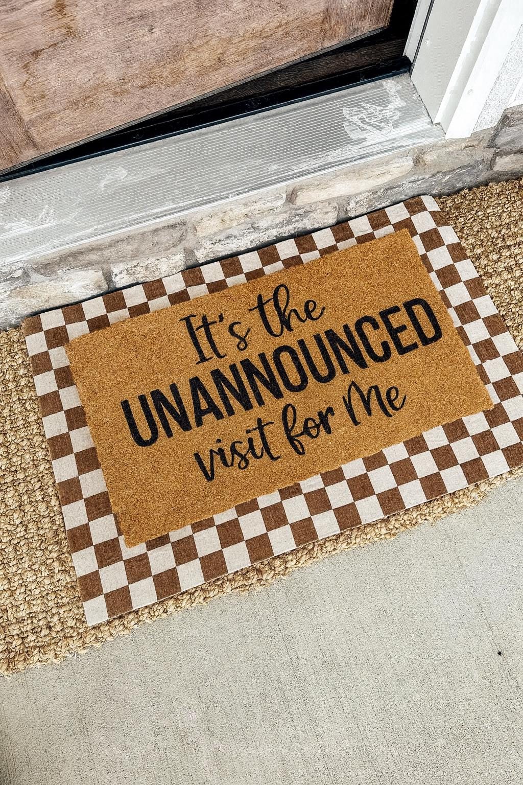 It’s The Unannounced Visit For Me Doormat | Go Away Doormat | Custom Doormat | 18X30 Coir Rug