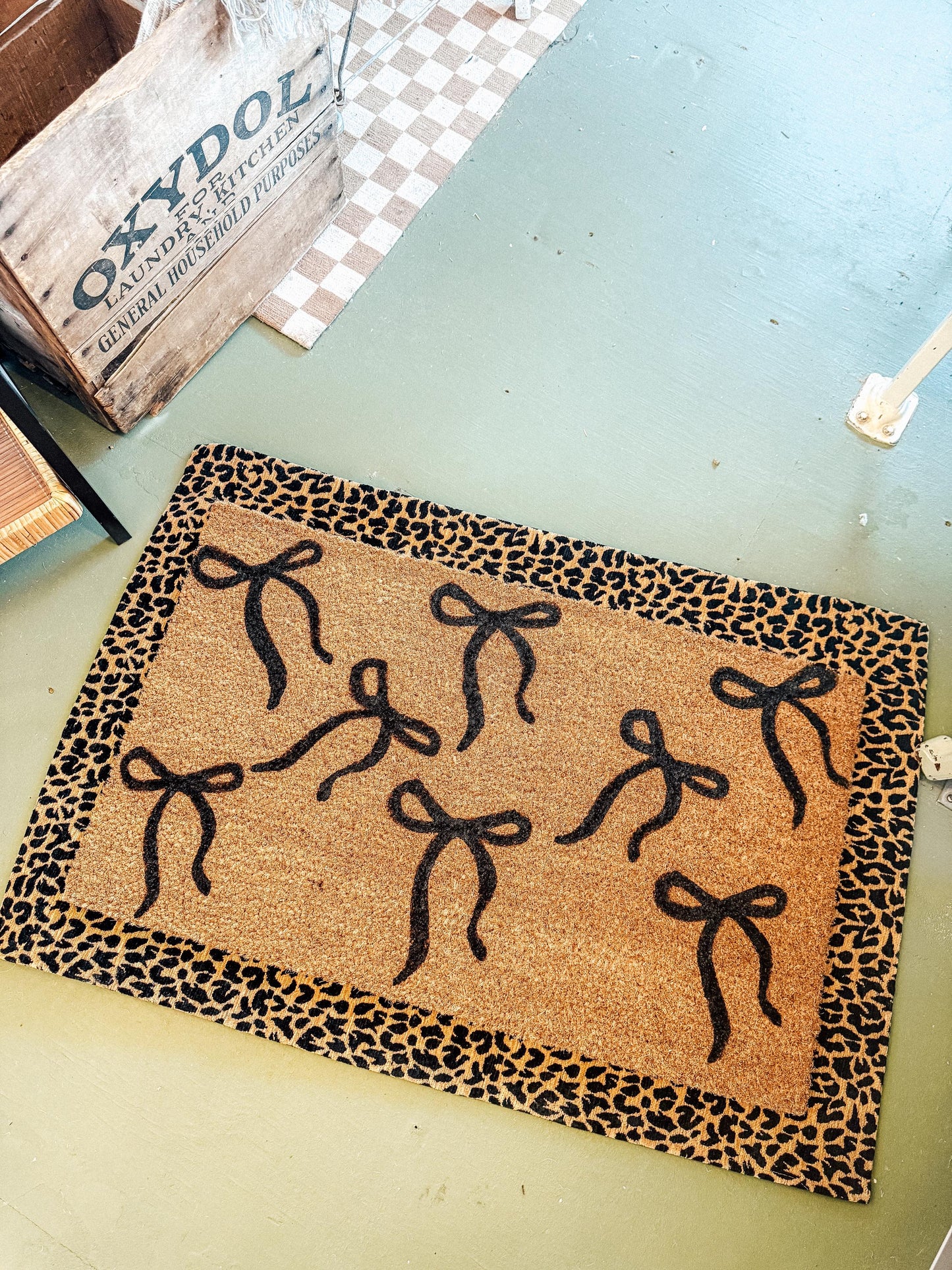 Black Coquette Bows Doormat | Cute Charming Rug | Housewarming Gift | Best Friend Gift | New House Gift | Realtor gift | New Apartment