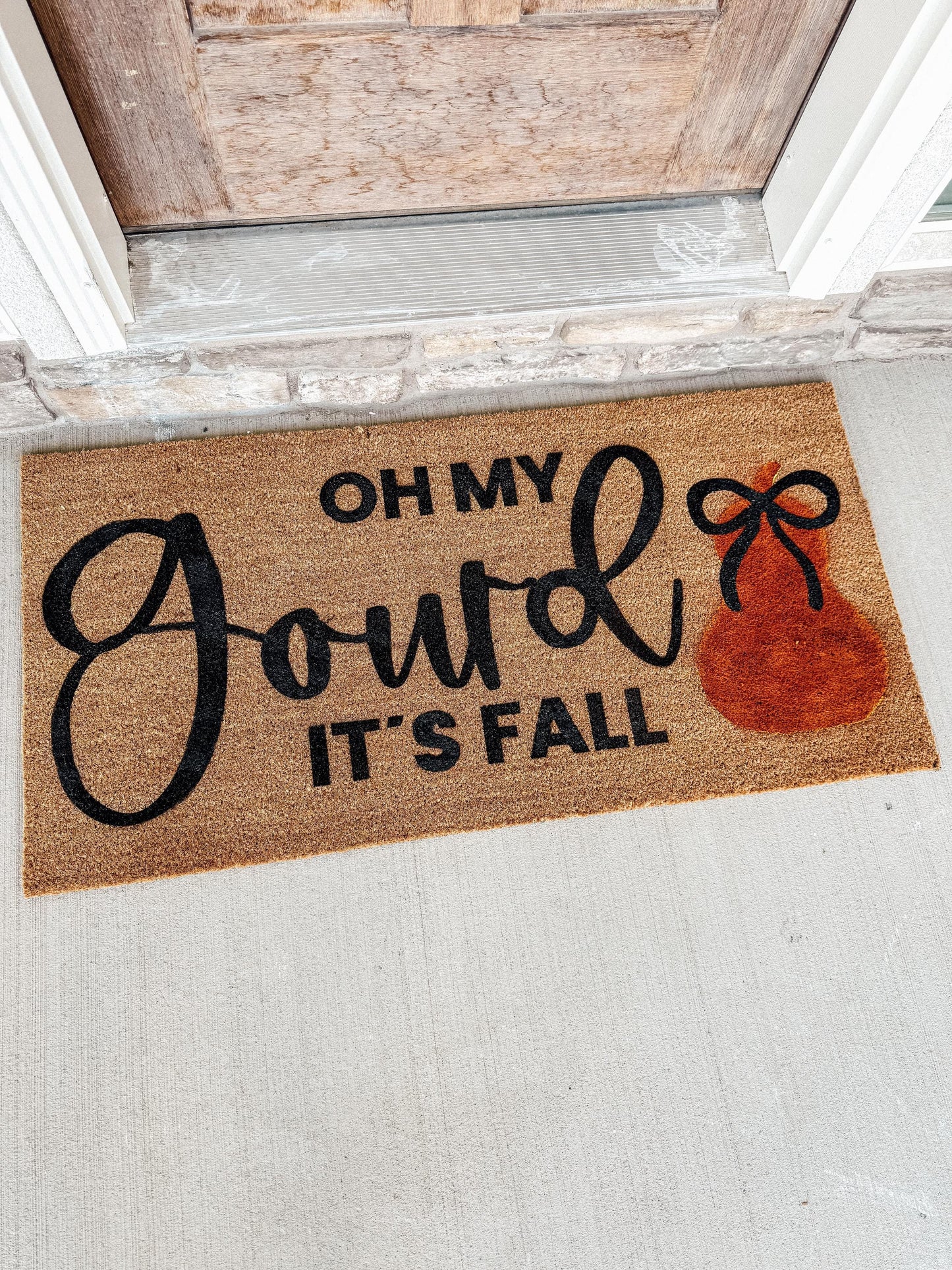 Fall Doormat | Oh My Gourd It's Fall Doormat | Fall Decor for front porch | Farmhouse Fall Decor