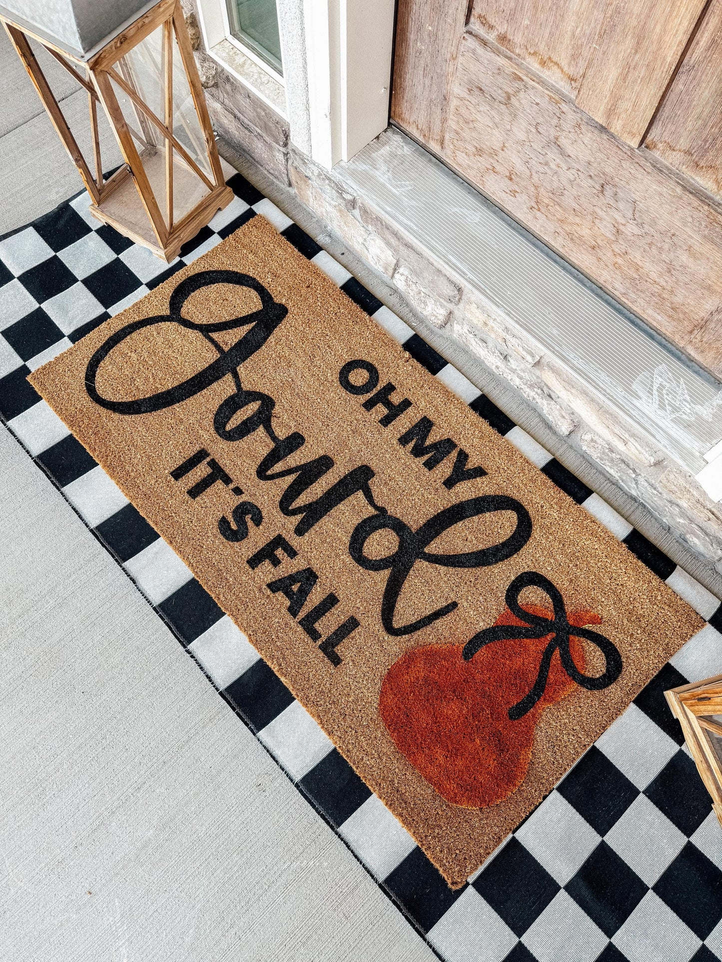 Fall Doormat | Oh My Gourd It's Fall Doormat | Fall Decor for front porch | Farmhouse Fall Decor