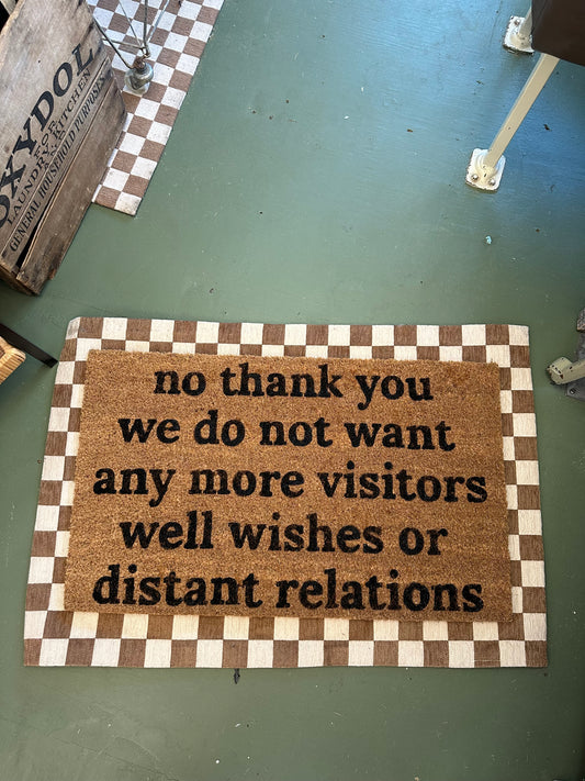 Funny No Thank You Doormat
