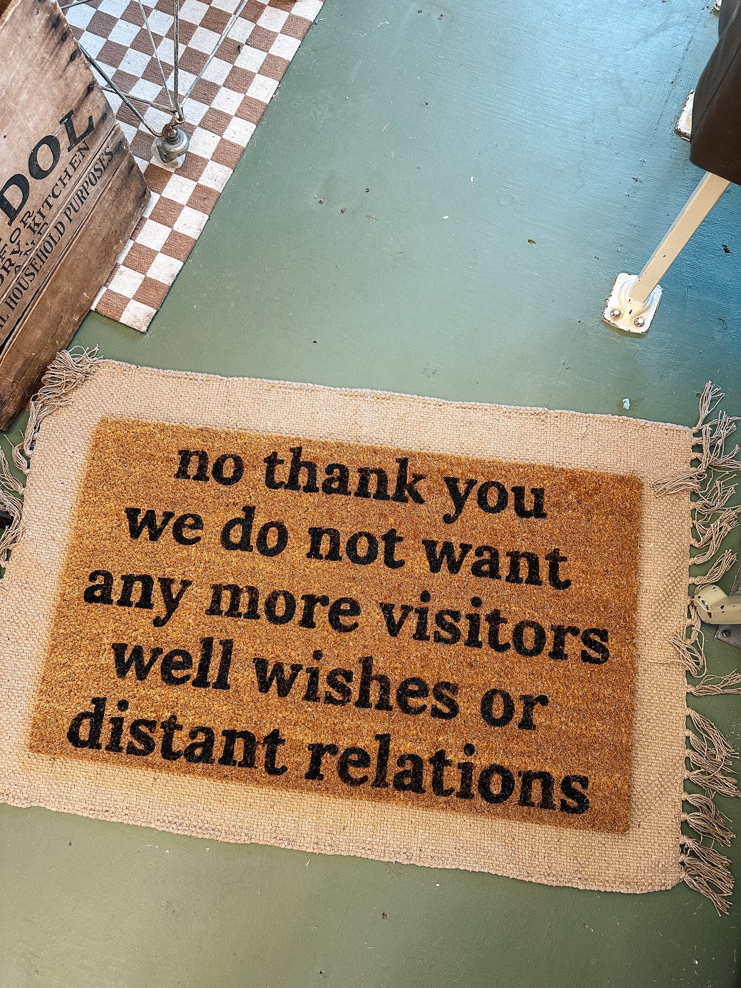 Funny No Thank You Doormat