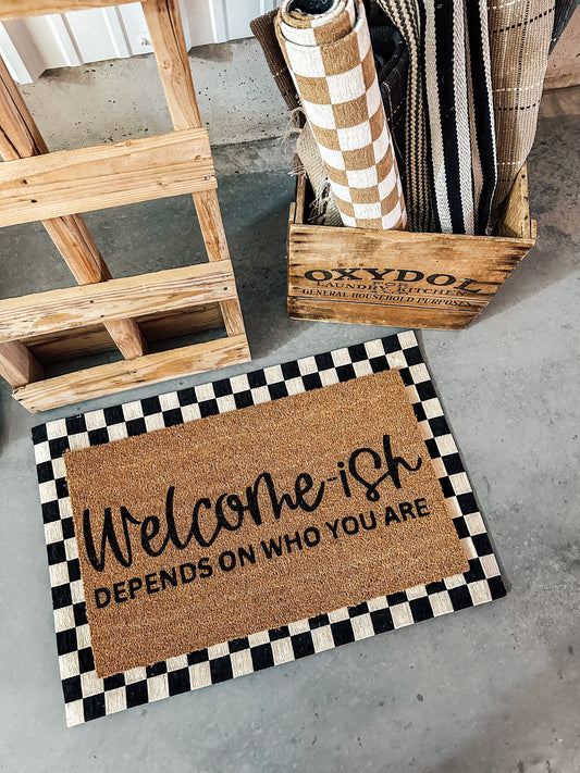 Funny Welcome mat | Welcome-Ish rug | cute porch decor | funny gift