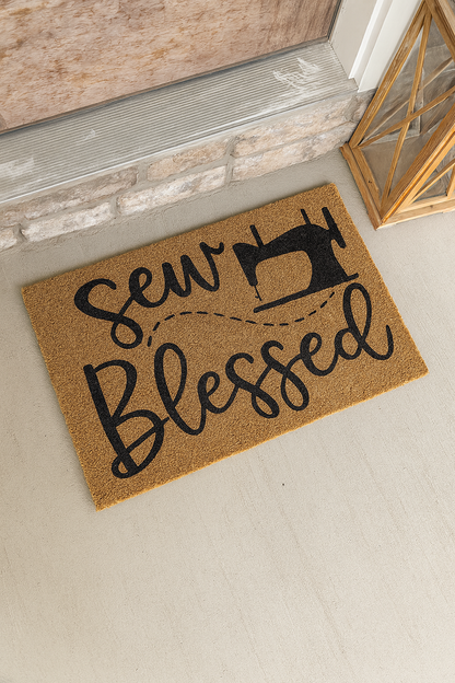 Doormat | Sew Blessed | Welcome Mat | House warming gift | Rug | Porch Gift | Home Gift