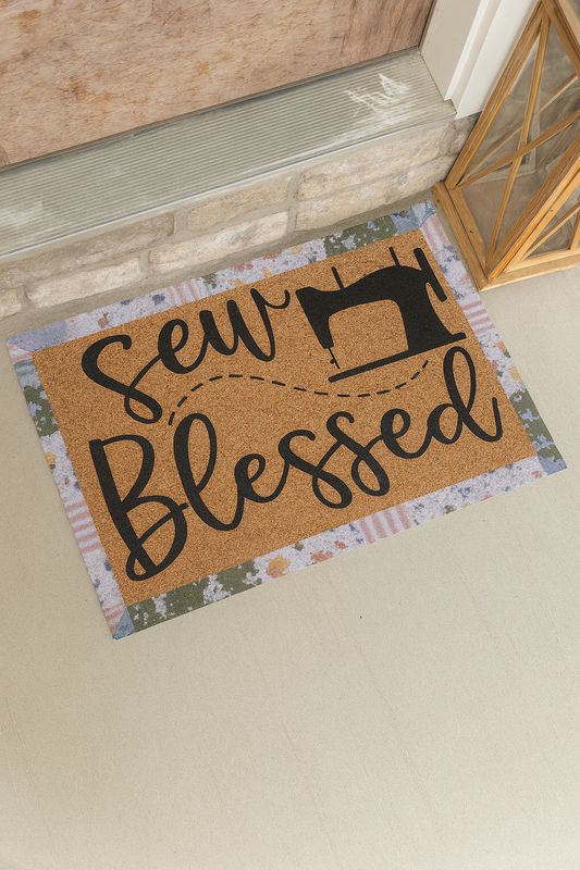 Doormat | Sew Blessed | Welcome Mat | House warming gift | Rug | Porch Gift | Home Gift