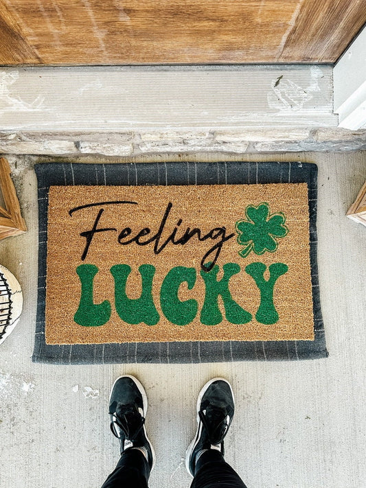 St Patricks Day Rug | St Pattys Day Decor | Shamrock Green Decor | St Patricks Day Doormat | Irish Doormat