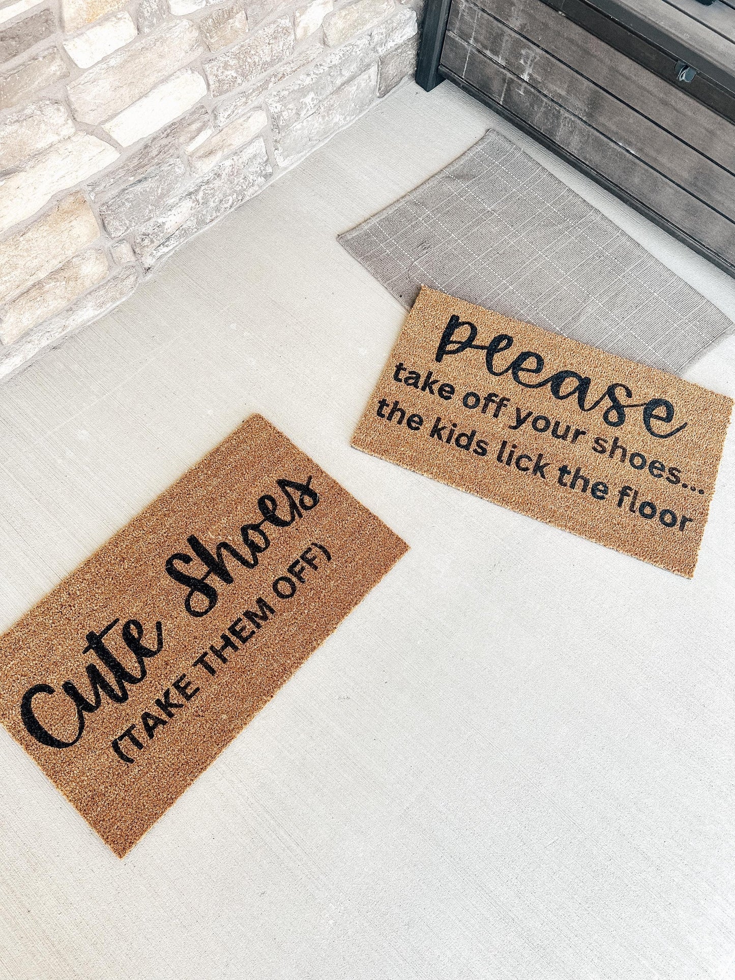 Please Remove Your Shoes, The Kids Lick The Floor Doormat | Custom Doormat | Coir 18X30 Rug