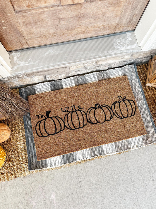 Thanksgiving Doormat | Thanksgiving Welcome Mat | Pumpkin Decor | Thanksgiving Rug | Thanksgiving Porch Decor | Porch Gift | Home Gift