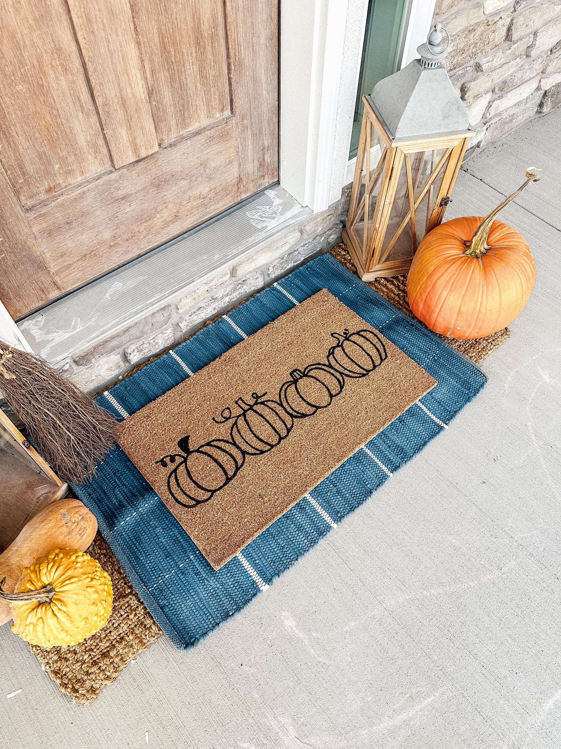 Pumpkin Doormat | Fall Doormat | Custom Doormat | Coir 18X30 Rug