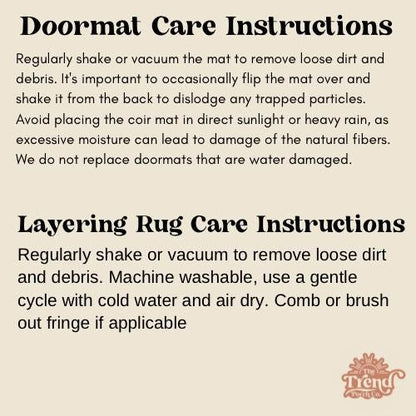 Western Style Doormat | Southern Charm Rug | New Apartment Decor