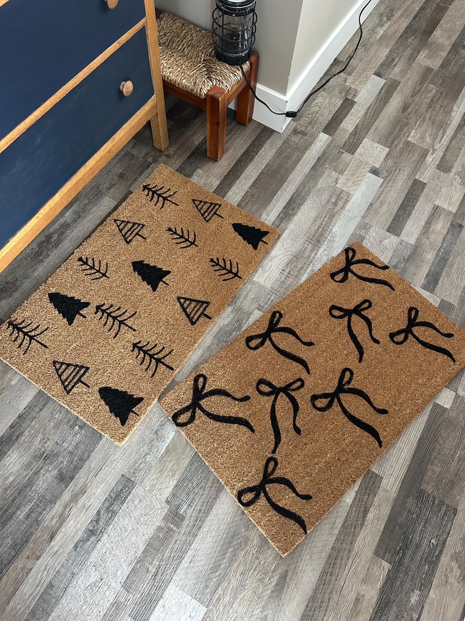 Black Coquette Bows Doormat | Cute Charming Rug | Housewarming Gift | Best Friend Gift | New House Gift | Realtor gift | New Apartment