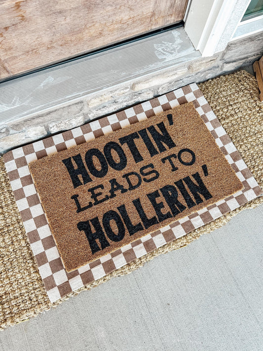 Hootin Leads To Hollerin Rug | Western Doormat | Western Home Decor | Western Porch Decor