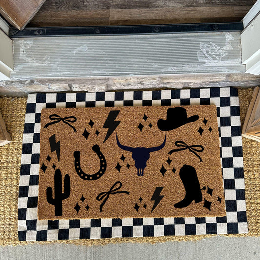 Western Style Doormat | Cute Charming Rug | Housewarming Gift | Best Friend Gift | Realtor gift | New Apartment