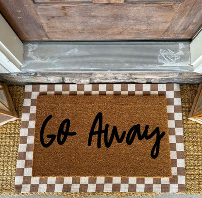 Go Away Doormat | Custom Doormat | 18X30 Coir Rug