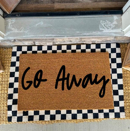 Go Away Doormat | Custom Doormat | 18X30 Coir Rug