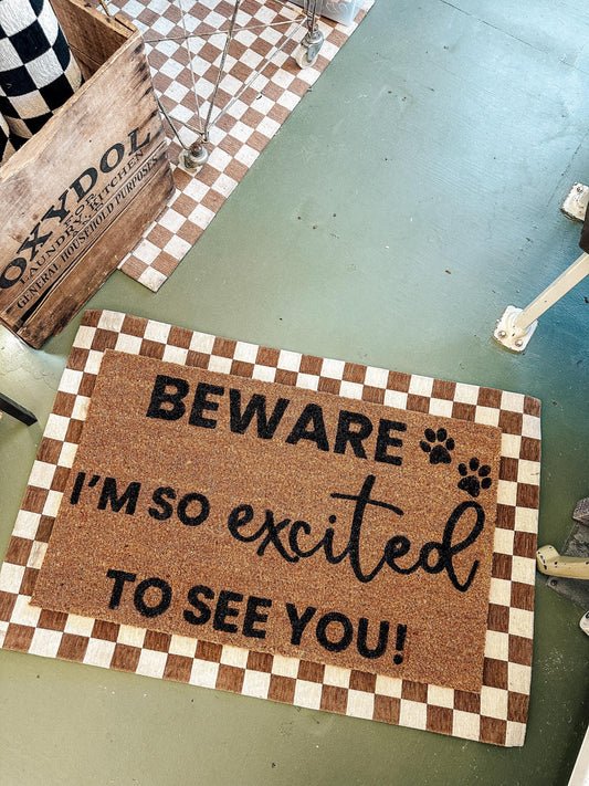 Doormat | Beware of Pet | Funny Welcome Mat | House warming gift | Rug | Porch Gift | Home Gift