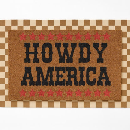 Howdy America Doormat | Custom Doormat | 18X30 Coir Rug