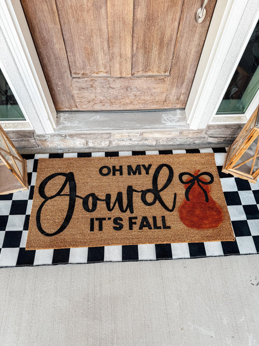 Fall Doormat | Oh My Gourd It's Fall Doormat | Fall Decor for front porch | Farmhouse Fall Decor