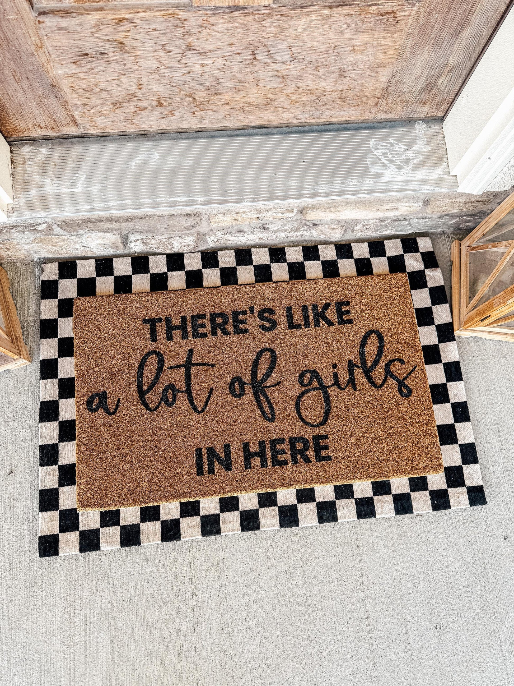 There's Like A Lot of Girls In Here Doormat | Custom Doormat | Coir 18X30 Rug
