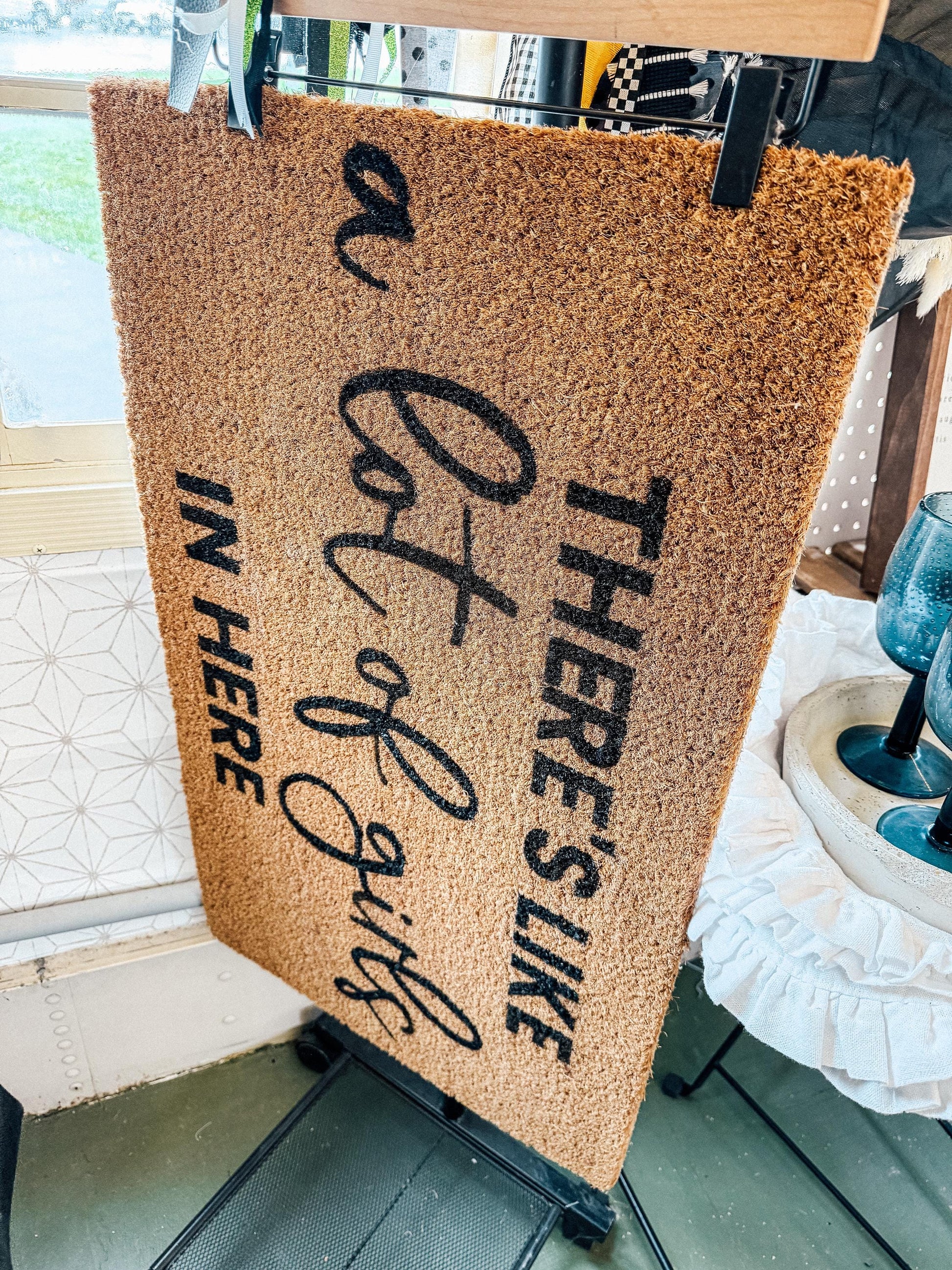 There's Like A Lot of Girls In Here Doormat | Custom Doormat | Coir 18X30 Rug