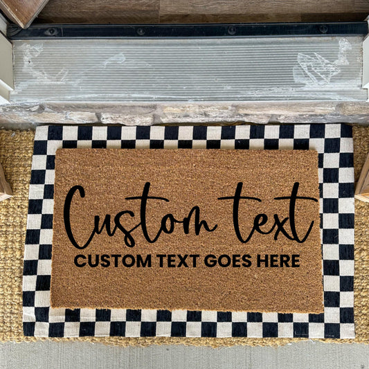 Custom Text Doormat|Custom Coir Doormat|Personalized Rug|There’s Like A Lot of [insert text]Welcome Mat|18X30