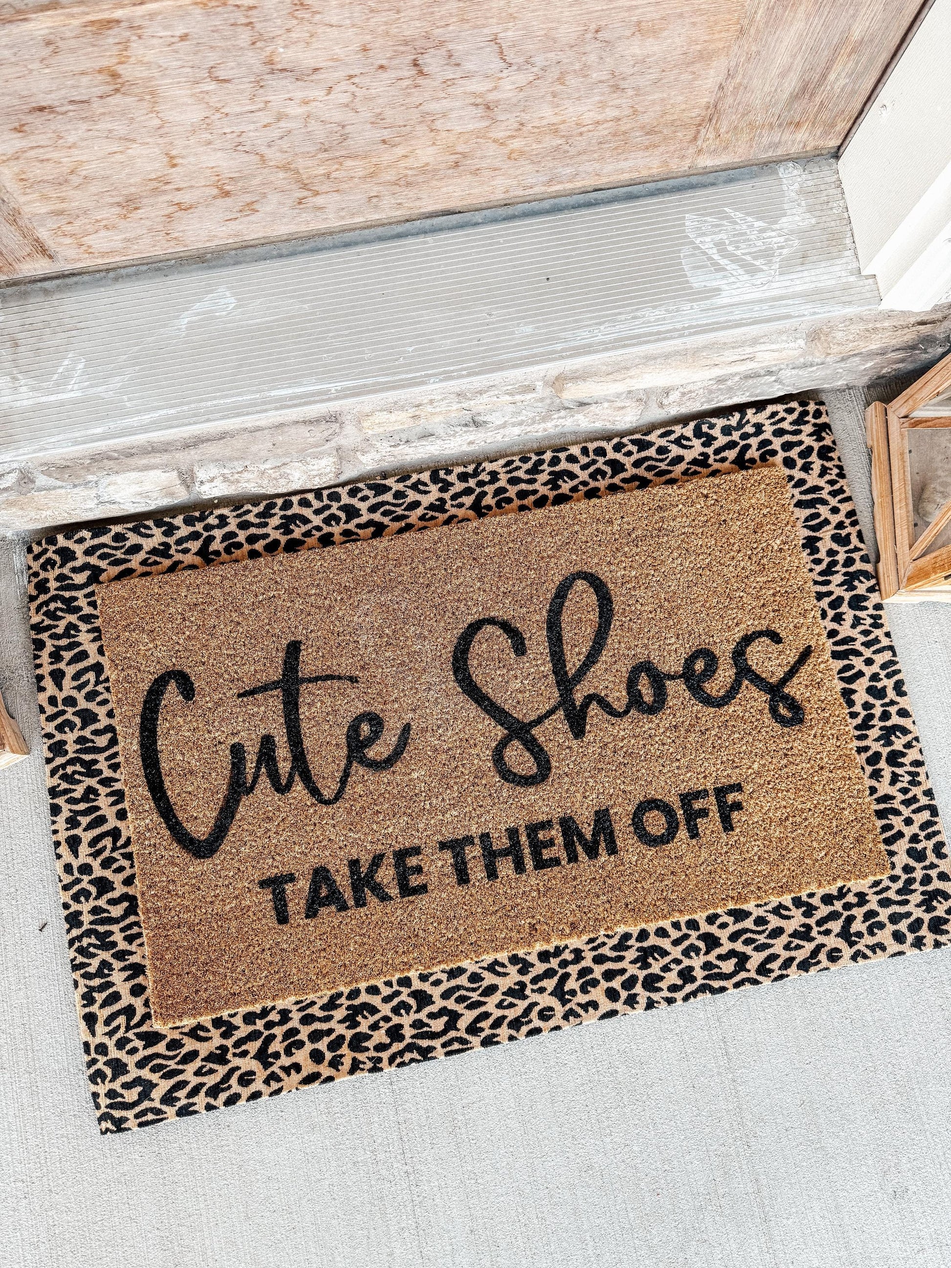 Cute Shoes Take Them Off Doormat | Shoes Off Mat | New House Doormat | Custom Doormat 18x30