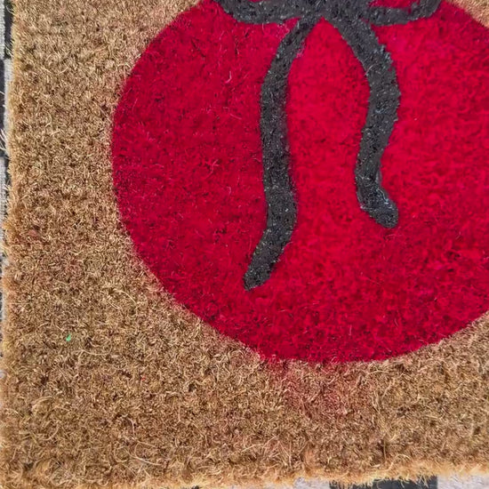 Nice Balls Ornament Doormat | Welcome Mat for Christmas | Holiday Doormat | Christmas Doormat | Custom Doormat | 18X30 Coir Rug