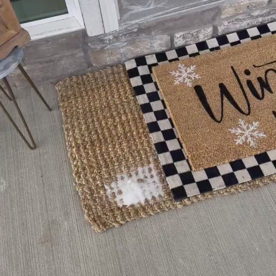 Winter Is Dumb Doormat | Winter Porch Decor | Christmas Porch Decor | Holiday Decor | Funny Entryway Rug | Custom Doormat