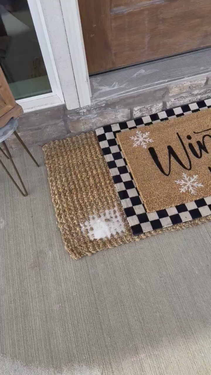 Winter Is Dumb Doormat | Winter Porch Decor | Christmas Porch Decor | Holiday Decor | Funny Entryway Rug | Custom Doormat