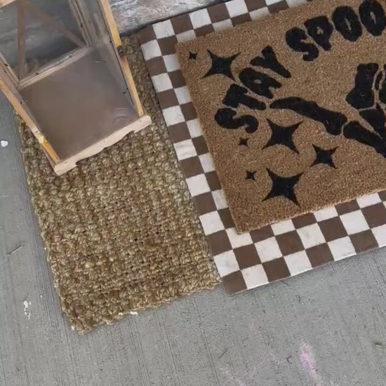 Stay Spooky Doormat| Halloween Porch Decor| Welcome Mat for Fall Porch| Skeleton Decor
