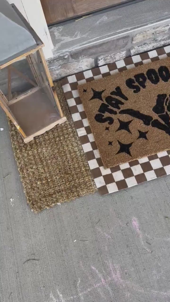 Stay Spooky Doormat| Halloween Porch Decor| Welcome Mat for Fall Porch| Skeleton Decor